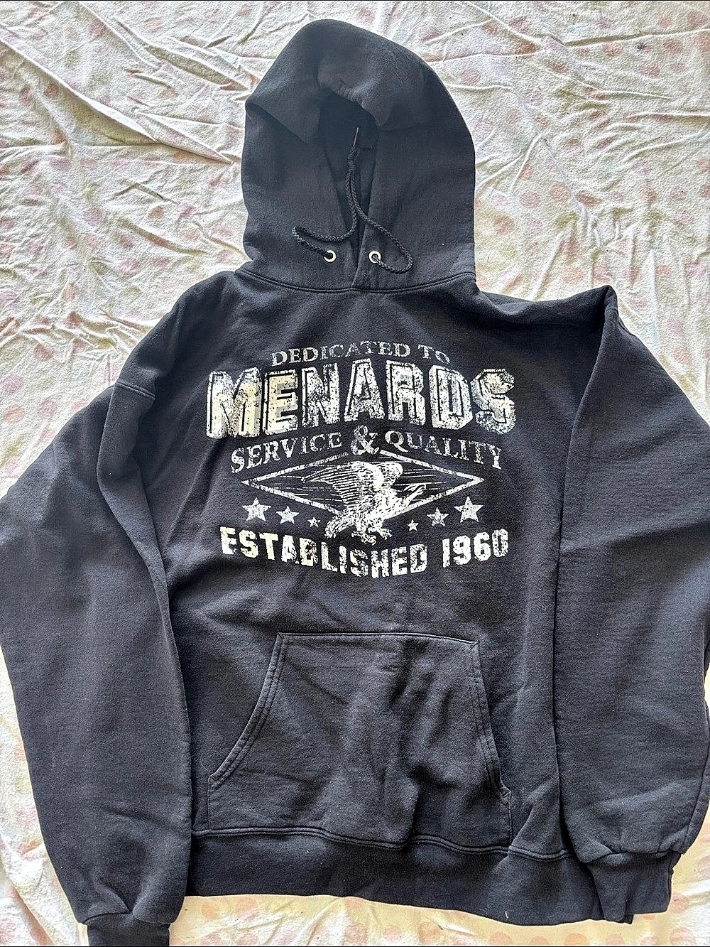 Menards Graphic Pullover Hoodie in Black